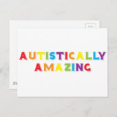 Autistisch verbazingwekkend briefkaart (Voorkant / Achterkant)