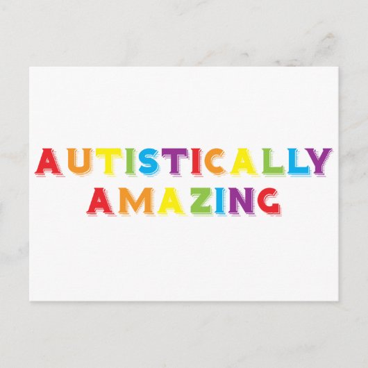 Autistisch verbazingwekkend briefkaart (Voorkant)
