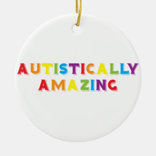 Autistisch verbazingwekkend keramisch ornament (Voorkant)