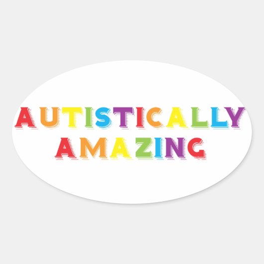 Autistisch verbazingwekkend ovale sticker (Voorkant)