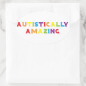 Autistisch verbazingwekkend ovale sticker (Tas)