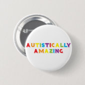 Autistisch verbazingwekkend ronde button 5,7 cm (Voorkant /achterkant)