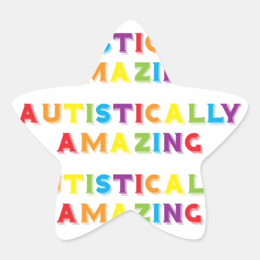 Autistisch verbazingwekkend ster sticker (Voorkant)