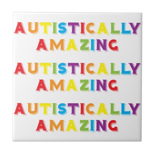 Autistisch verbazingwekkend tegeltje (Voorkant)