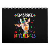 Autistisch |Verschillen in Giraffe, puzzelstuk Kalender (Hoes)