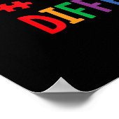 Autistisch |Verschillen in Giraffe, puzzelstuk Poster (Hoek)