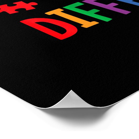 Autistisch |Verschillen in Giraffe, puzzelstuk Poster (Hoek)