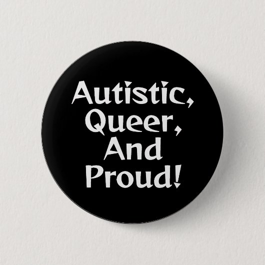 Autistisch, vrolijk en trots! ronde button 5,7 cm (Voorkant)