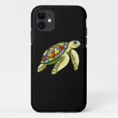 Autistisch |Zee Turtle Puzzle Piece Autisme Awaren Case-Mate iPhone Case (Achterkant)