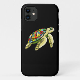 Autistisch  Zee Turtle Puzzle Piece Autisme Awaren Case-Mate iPhone Case