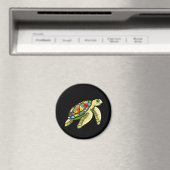 Autistisch |Zee Turtle Puzzle Piece Autisme Awaren Magneet (Insitu (Vaatwasser))