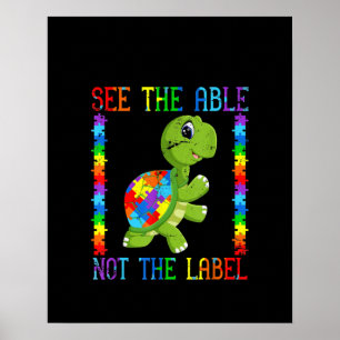 Autistisch  Zie de verpakking niet de "Label Turtl Poster