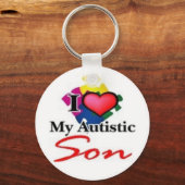 autistisch zoon sleutelhanger (Voorkant)