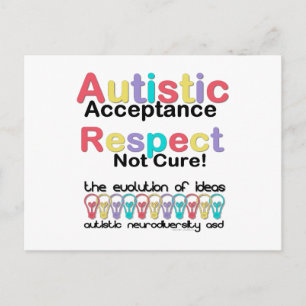 Autistische Acceptatie Respecteer Geen Genezing Briefkaart