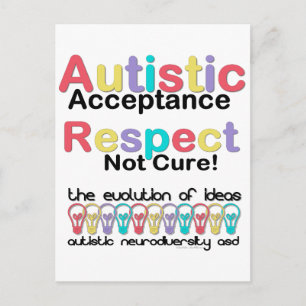 Autistische Acceptatie Respecteer Geen Genezing Briefkaart