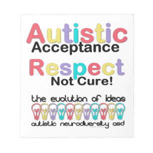 Autistische Acceptatie Respecteer Geen Genezing Notitieblok