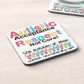 Autistische acceptatie respecteren niet zuiver drankjes onderzetter (Linkerzijde)