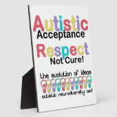 Autistische acceptatie respecteren niet zuiver fotoplaat (Zijkant)