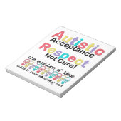 Autistische acceptatie respecteren niet zuiver notitieblok (Linkerzijde)