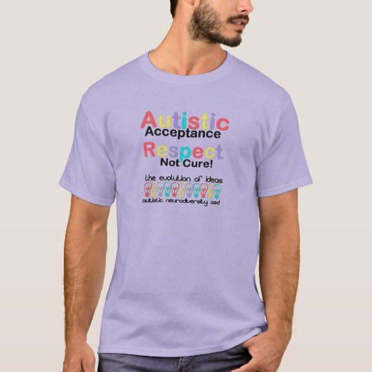 Autistische acceptatie respecteren niet zuiver t-shirt (Voorkant)