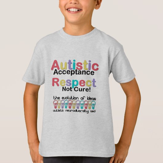 Autistische acceptatie respecteren niet zuiver t-shirt (Voorkant)