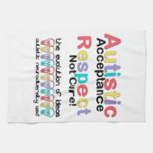 Autistische acceptatie respecteren niet zuiver theedoek (Horizontaal)