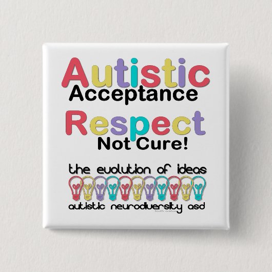 Autistische acceptatie respecteren niet zuiver vierkante button 5,1 cm (Voorkant)