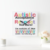 Autistische acceptatie respecteren niet zuiver vierkante klok (Huis)