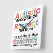 Autistische acceptatie respecteren niet zuiver vierkante klok (Hoek)
