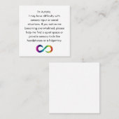 Autistische accommodatie-Kaart Contactkaartje (Voorkant / Achterkant)