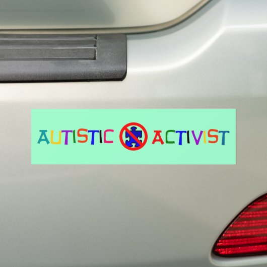 Autistische activist bumpersticker (Op auto)