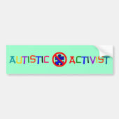 Autistische activist bumpersticker (Voorkant)