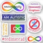 Autistische Activist sticker set (Voorkant)