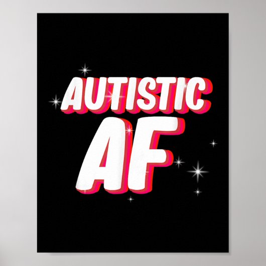 Autistische Af _ Autisme Bewustzijn Poster (Voorkant)