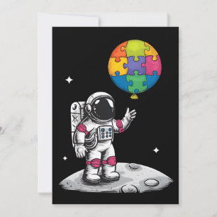 Autistische Astronaut Ballon Ruimte Autisme Bewust Kaart