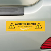 Autistische bestuurder wees geduldig autisme bewus bumpersticker (Op auto)