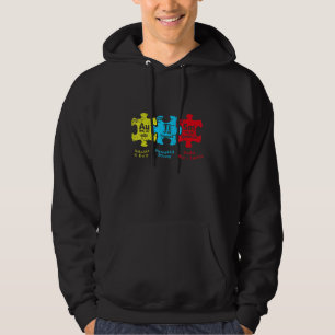 Autistische bewustmakingsmaandelementen Periodieke Hoodie