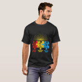 Autistische Bewustzijnspuzzel Chemisch element T-shirt (Voorkant volledig)