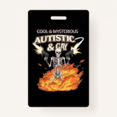 Autistische en homoseksuele skelet grappig autisme badge (Voorkant)
