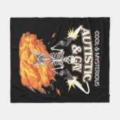 Autistische en homoseksuele skelet grappig autisme fleece deken (Voorkant (Horizontaal))