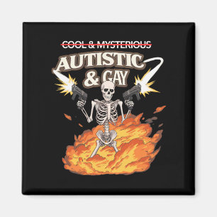Autistische en homoseksuele skelet grappig autisme magneet