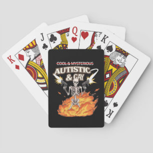 Autistische en homoseksuele skelet grappig autisme pokerkaarten