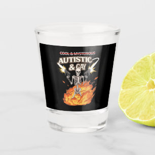 Autistische en Homoseksuele Skelet Grappig Autisme Shot Glas