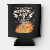 Autistische en Homoseksuele Skelet Grappige Autism Blikjeskoeler (Voorkant)