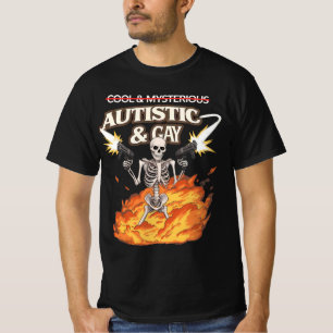 Autistische en Homoseksuele Skelet Grappige Autism T-shirt