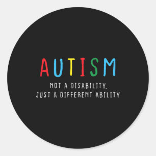 Autistische geschenken Kinder volwassenen Verschil Ronde Sticker