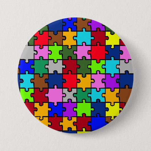 Autistische juweel ronde button 7,6 cm (Voorkant)