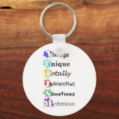 Autistische kenmerken sleutelhanger (Voorkant)