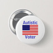 Autistische kiezer ronde button 5,7 cm (Voorkant /achterkant)