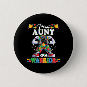 Autistische Lint Puzzel Tante Van Autisme Bewustzi Ronde Button 5,7 Cm